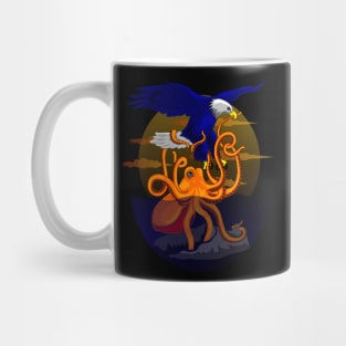 eagle vs octopus Mug